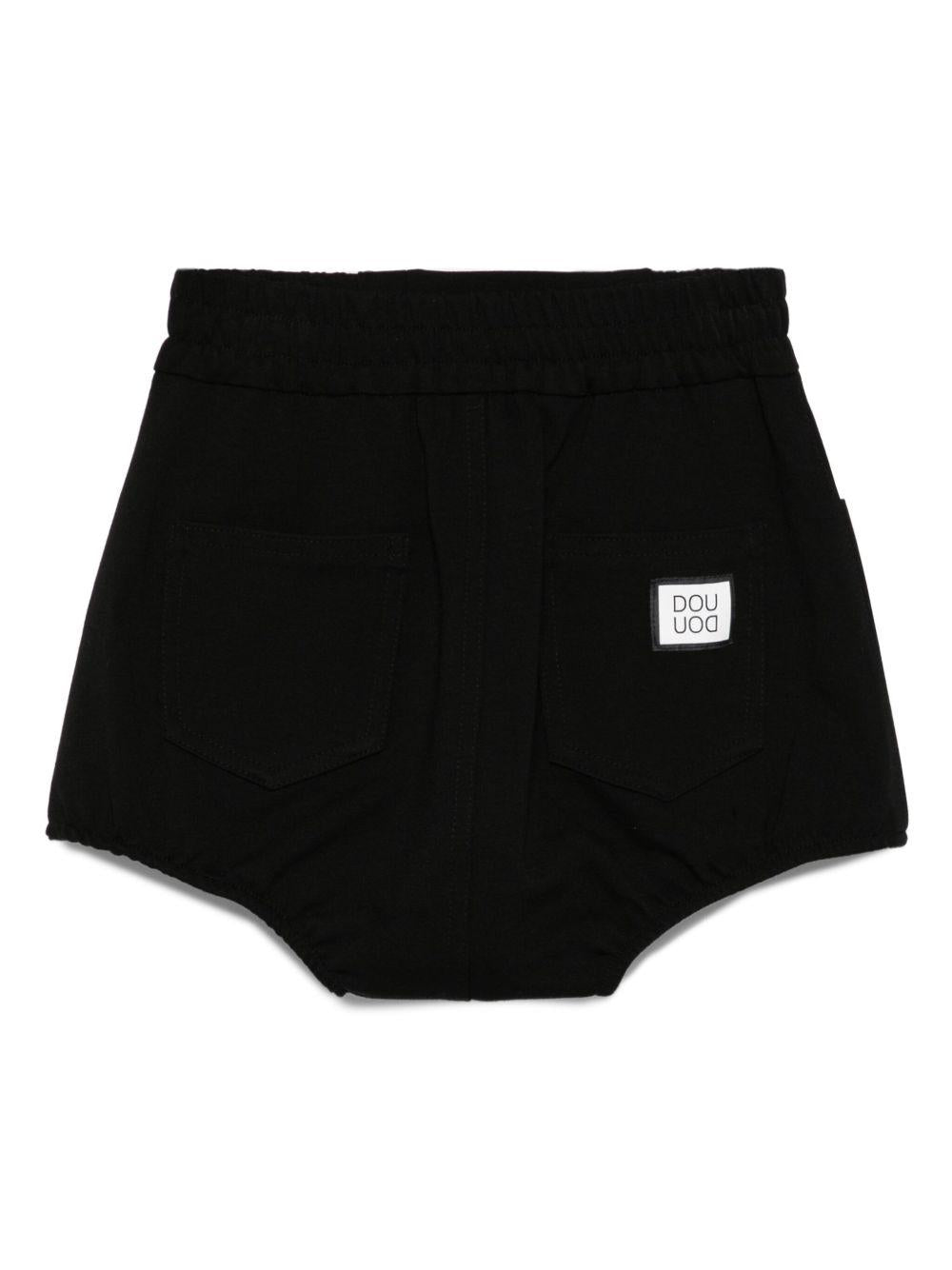 Shorts per bambina Douuod Kids nero con vita elasticizzata DX6A09 J0371 930 DOUUOD