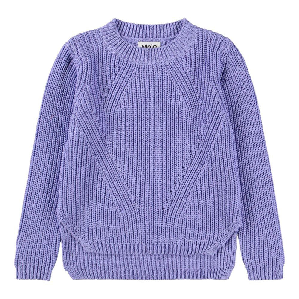 Maglione Gillis per bambina Molo lilla con lavorazione in maglia 2S26K202 5622 MOLO KIDS