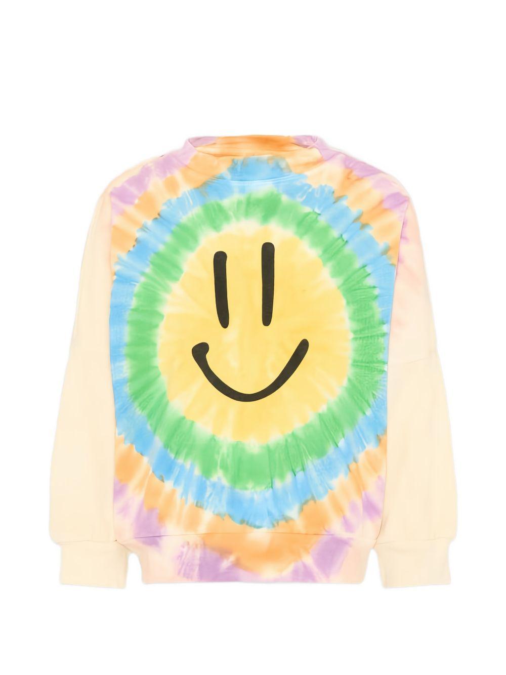Felpa per bambini Molo Kids gialla con stampa tie-dye 2S26J205 9852 MOLO KIDS