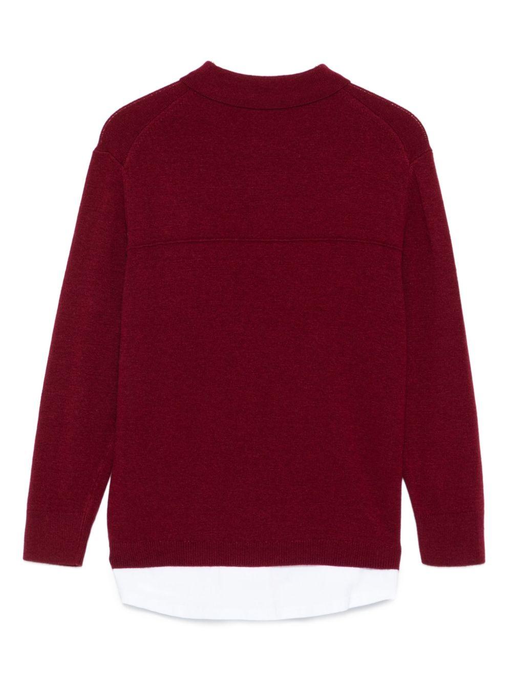 Polo per bambino Paolo Pecora Kids rosso scuro a maniche lunghe PP4086 MOST PAOLO PECORA KIDS