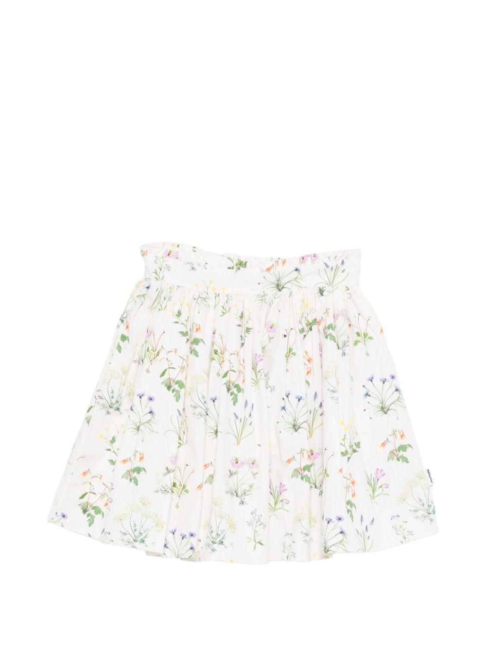 Gonna Bev per bambina Molo beige con stampa a fiori 2S26D104 9541 MOLO KIDS