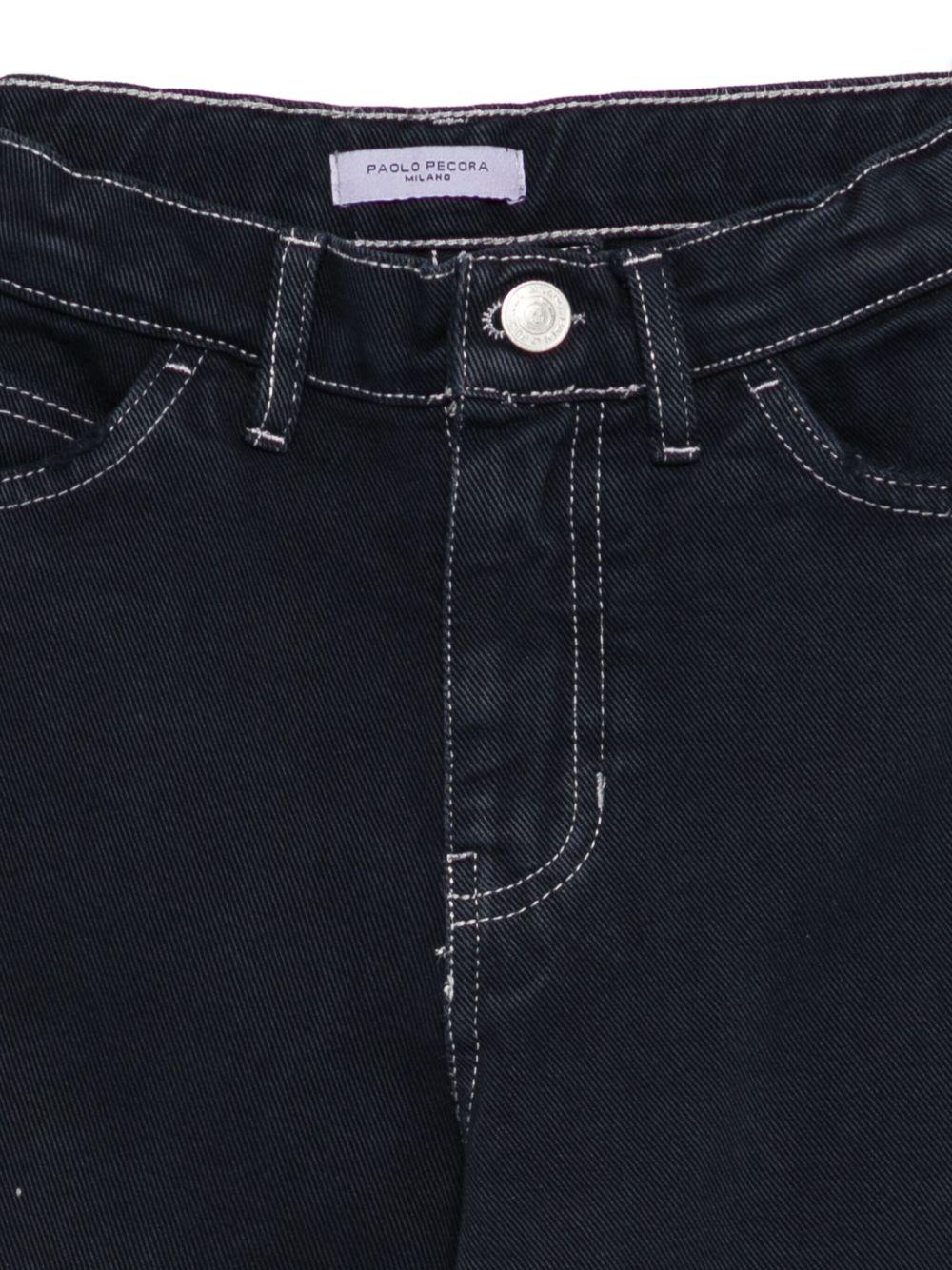 Jeans per bambino Paolo Pecora Kids blu con orlo con taglio vivo PP4122 BLU PAOLO PECORA KIDS