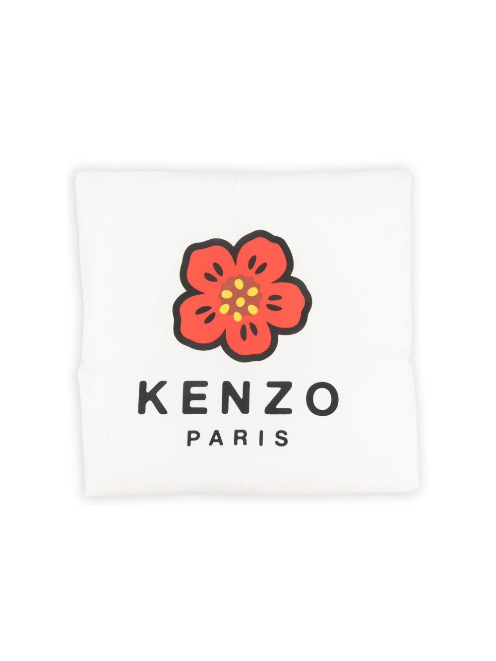 Coperta per neonati Kenzo Kids bianco con stampa Boke Flower K61826 117 KENZO KIDS