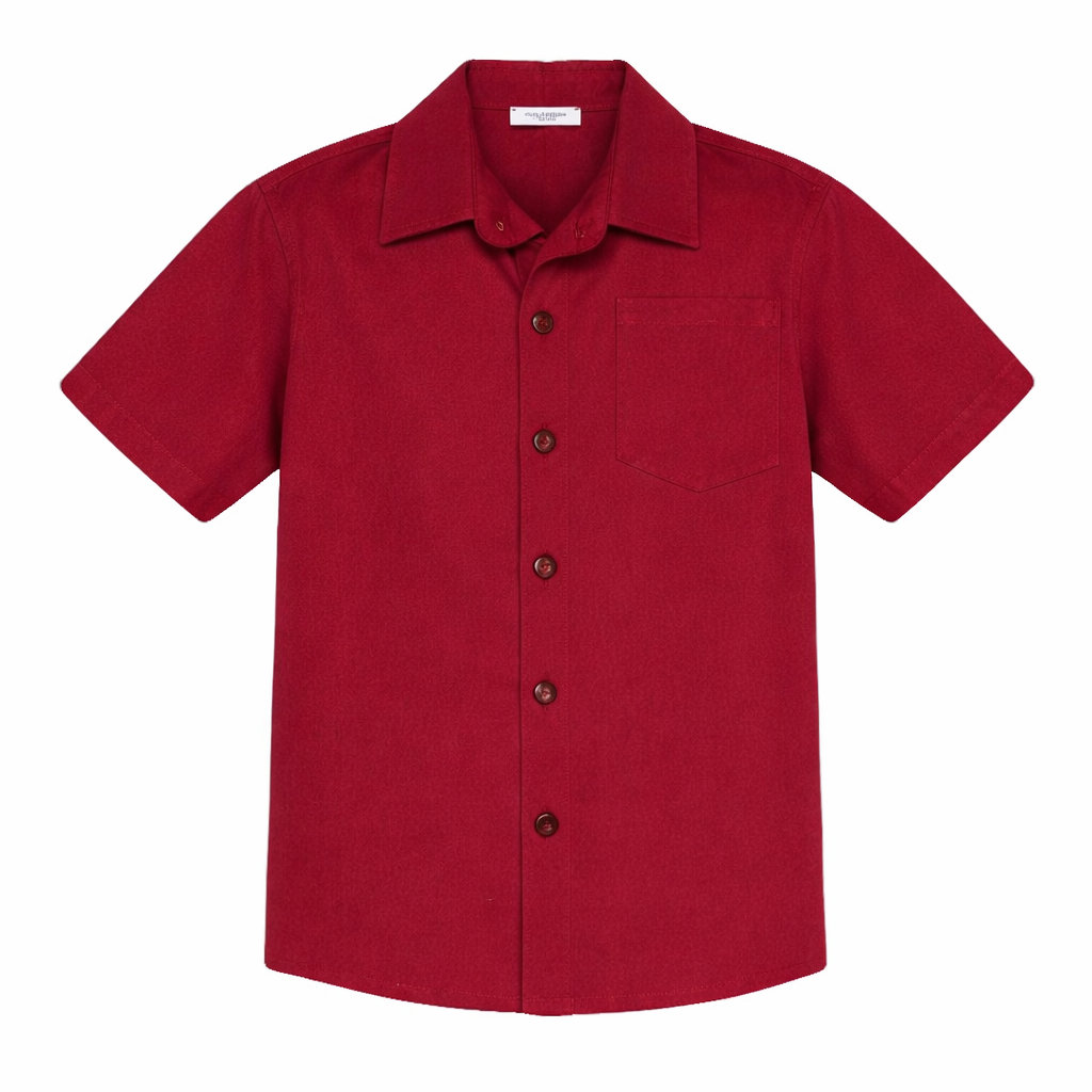 Camicia per bambino Paolo Pecora Kids rossa con colletto PP4301 CHERRY PAOLO PECORA KIDS
