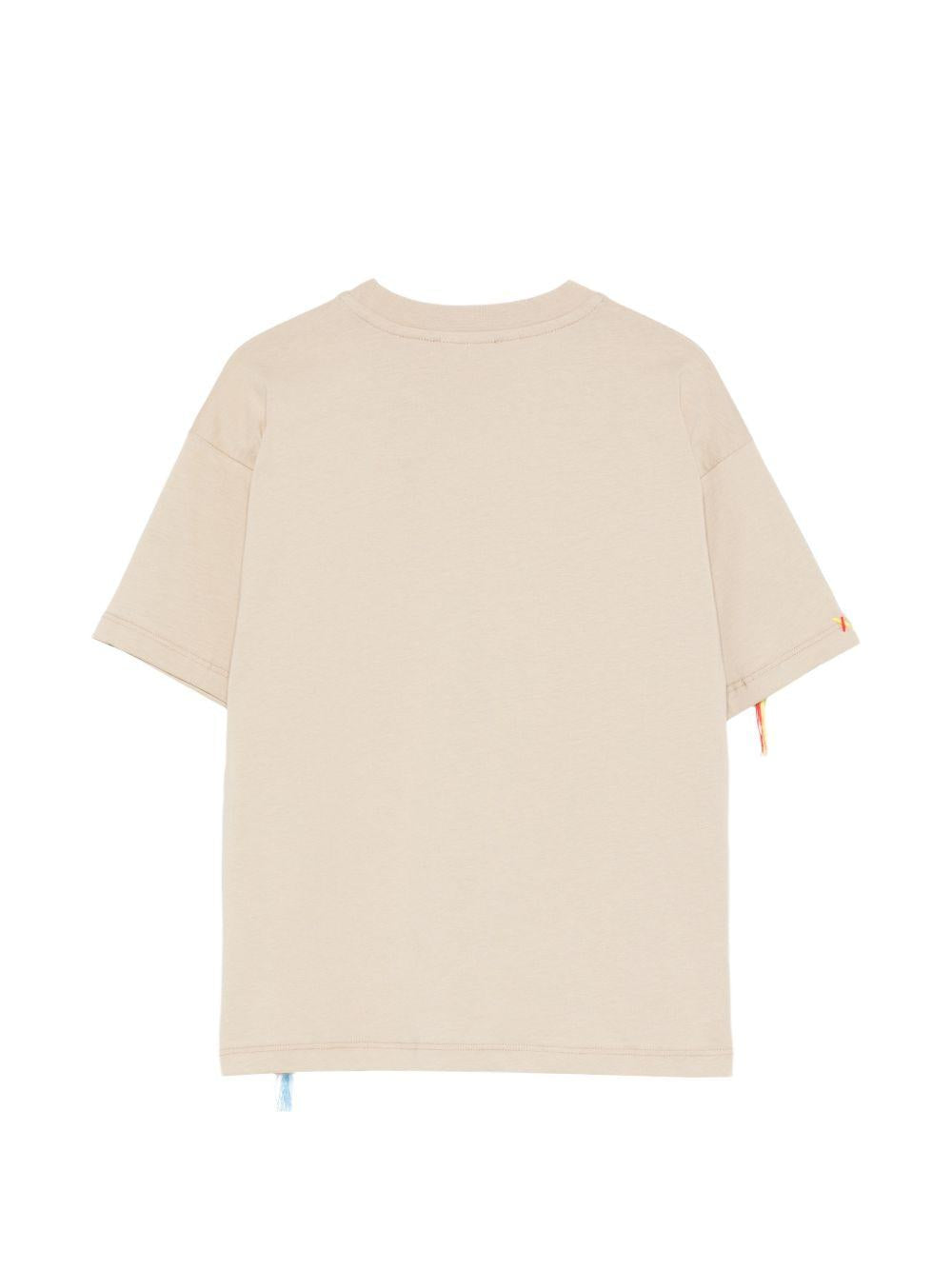T-shirt per bambini MSGM Kids beige con dettaglio logo S6MSJUTH136 092 MSGM KIDS