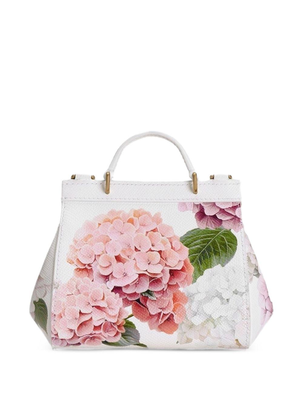 Borsa Sicily mini per bambina Dolce & Gabbana Kids bianca con stampa a fiori EB0003 AX811 HA5XG DOLCE & GABBANA KIDS
