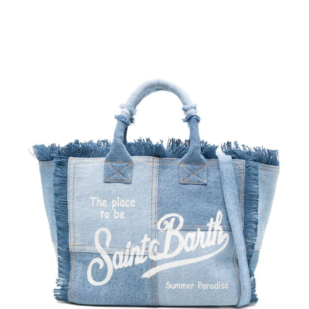 Borsa tote ColetteMC2 Saint Barth blu con design patchwork COL0001 00402L MC2 ST. BARTH KIDS