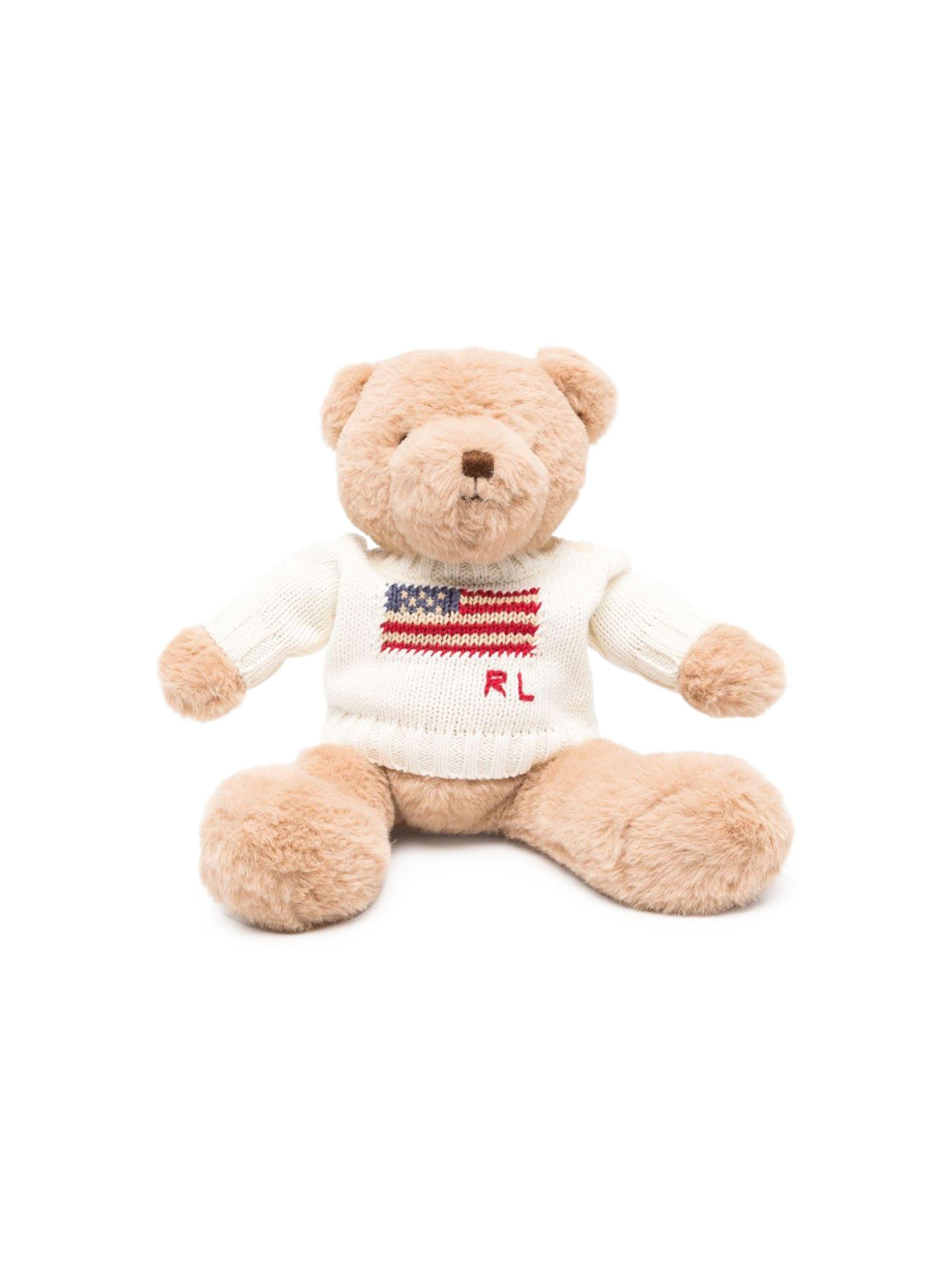 Orsetto Flag per bambini Polo Ralph Lauren Kids bianco con logo intarsiato 320695852 005 Ralph Lauren kids