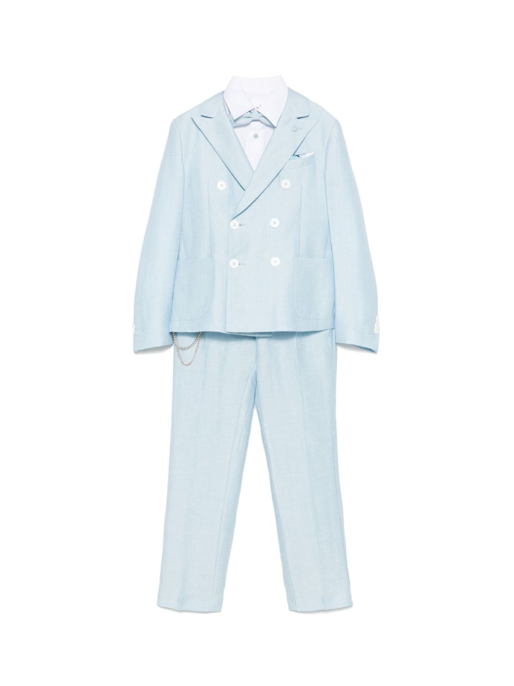 Completo tre pezzi per bambino Colorichiari azzurro con chiusura doppiopetto MJ508169 4608 50 COLORICHIARI KIDS