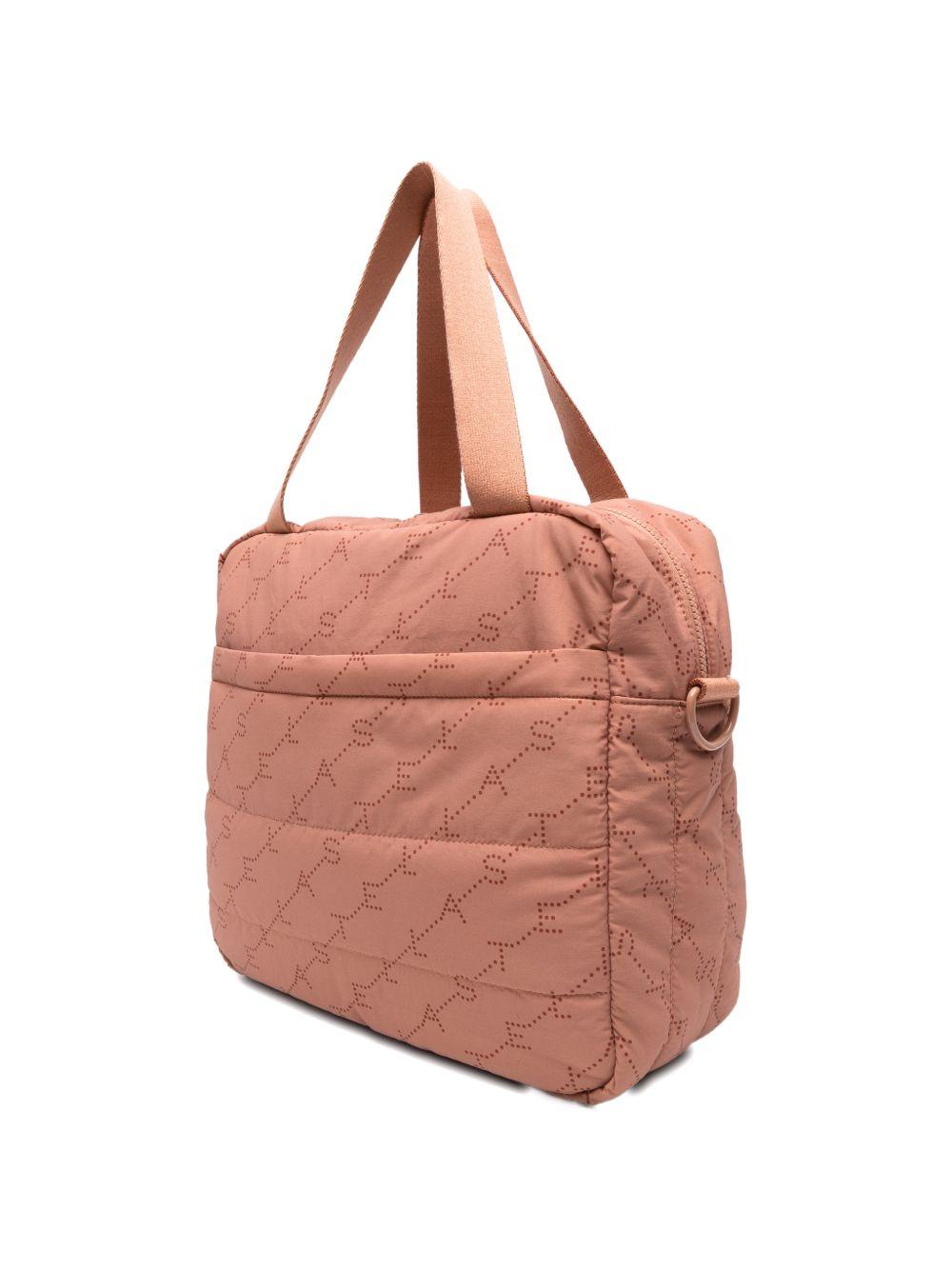 Borsa fasciatoio per bambina Stella McCartney Kids rosa pesca con logo all-over TY0548 Z3652 319 STELLA McCARTNEY KIDS
