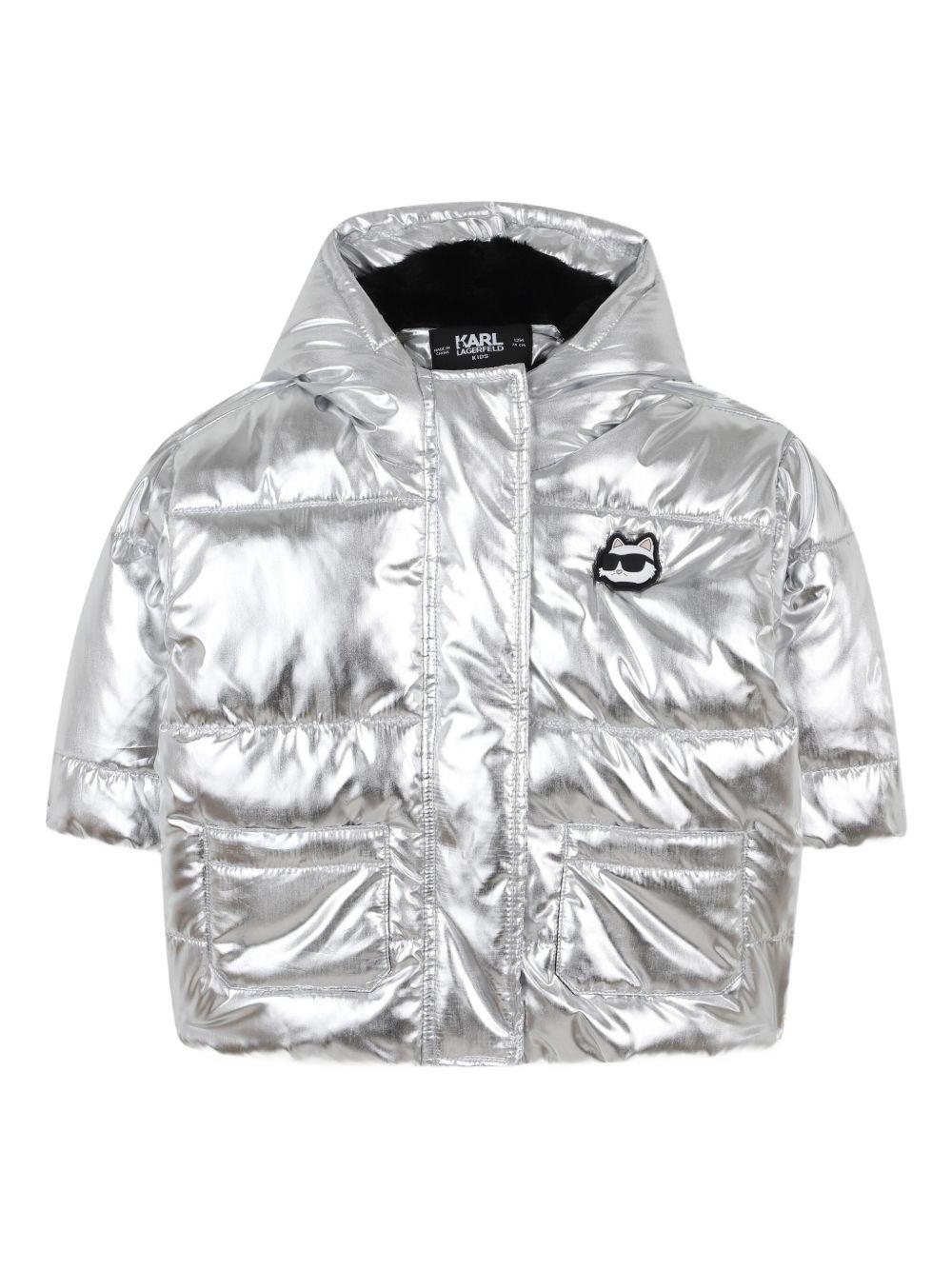 Piumino per neonati Karl Lagerfeld Kids argento metallizzato Z30654 016 KARL LAGERFELD KIDS