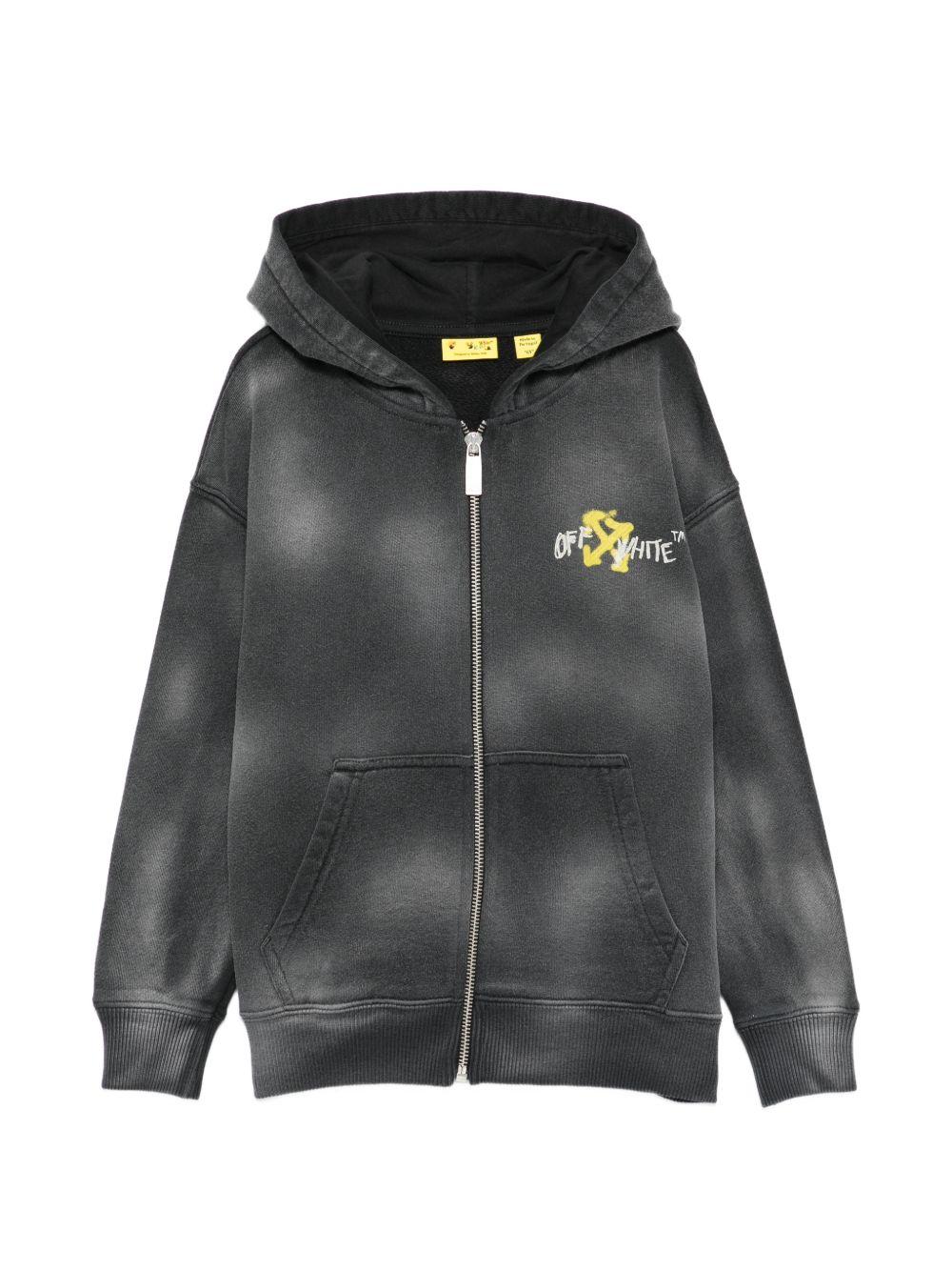 Felpa con zip per bambino Off-White Kids grigia 44BBE001S26F004 010 OFF WHITE KIDS