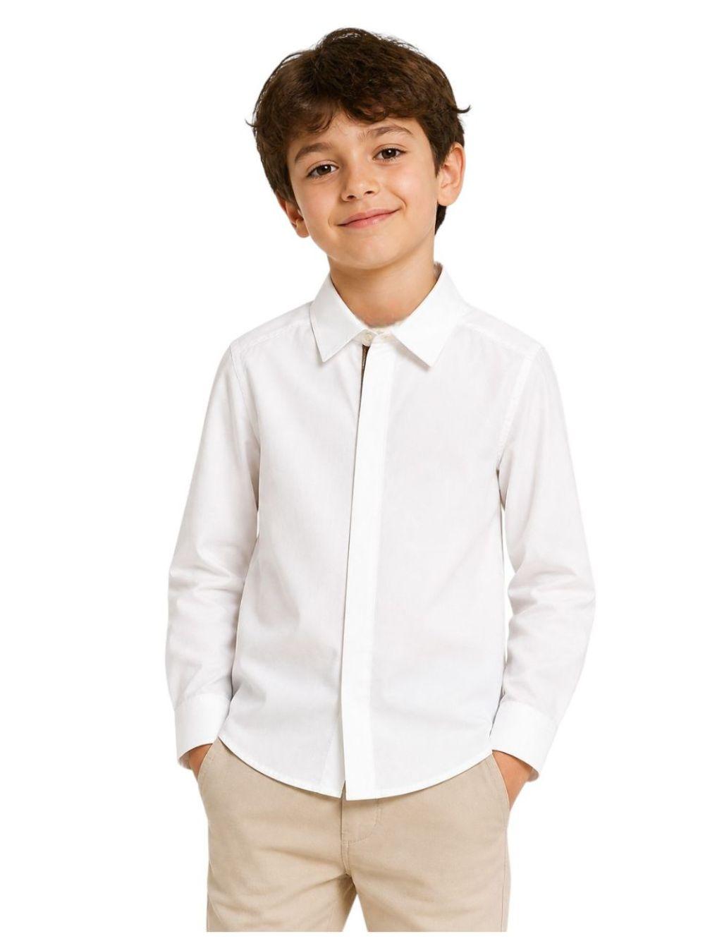 Camicia per bambino Fendi Kids bianco con colletto classico JMC186 AIXS F0TU9 FENDI KIDS