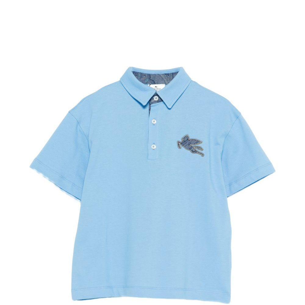 Polo per bambino Etro Kids azzurra con dettaglio logo GY8P01 Z0022 673 ETRO KIDS