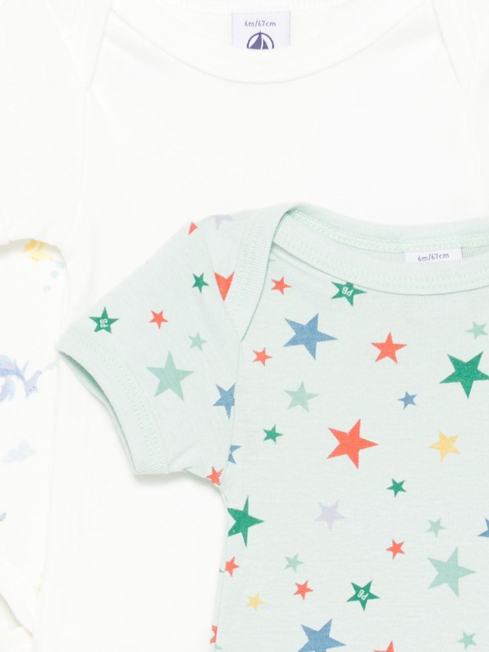 Set di tre body per neonato Petit Bateau multicolore con stampa grafica A0GYJ 00 PETIT BATEAU KIDS