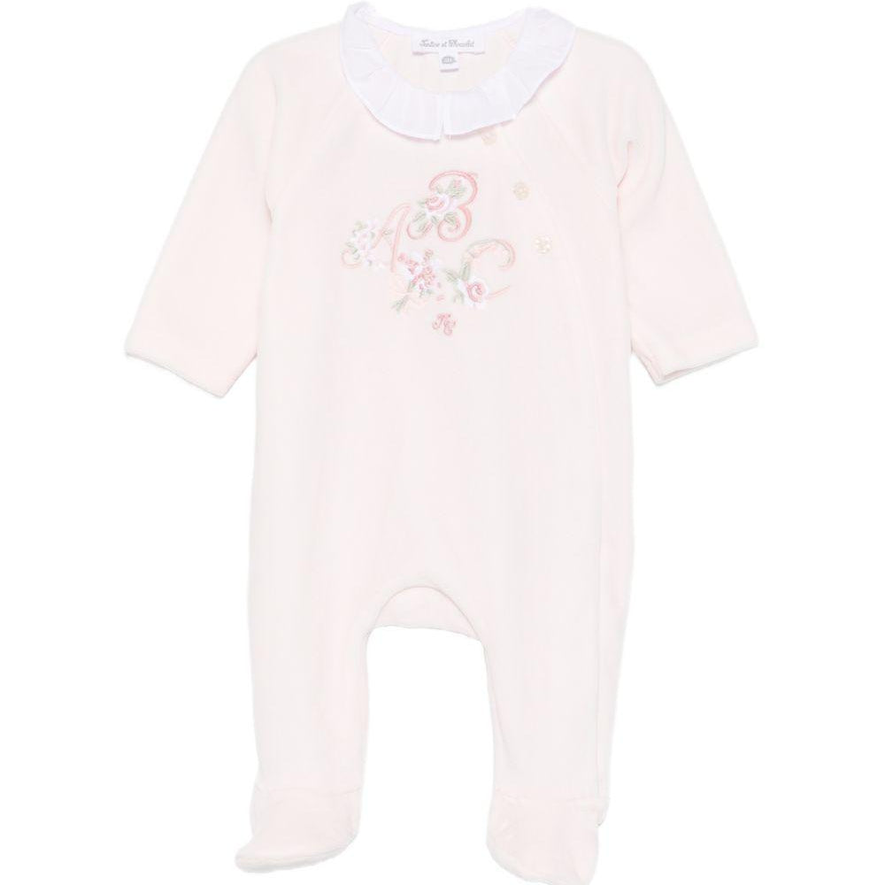 Tutina per neonata Tartine & Chocolat rosa con ricamo a fiori CC54060 31 TArtine & Chocolat KIDS
