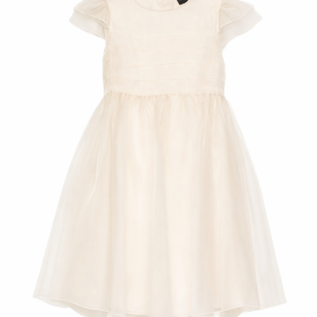 Abito per bambina Emporio Armani Kids bianco con dettagli con ruches EG000814 AF21205 U1124 EMPORIO ARMANI KIDS