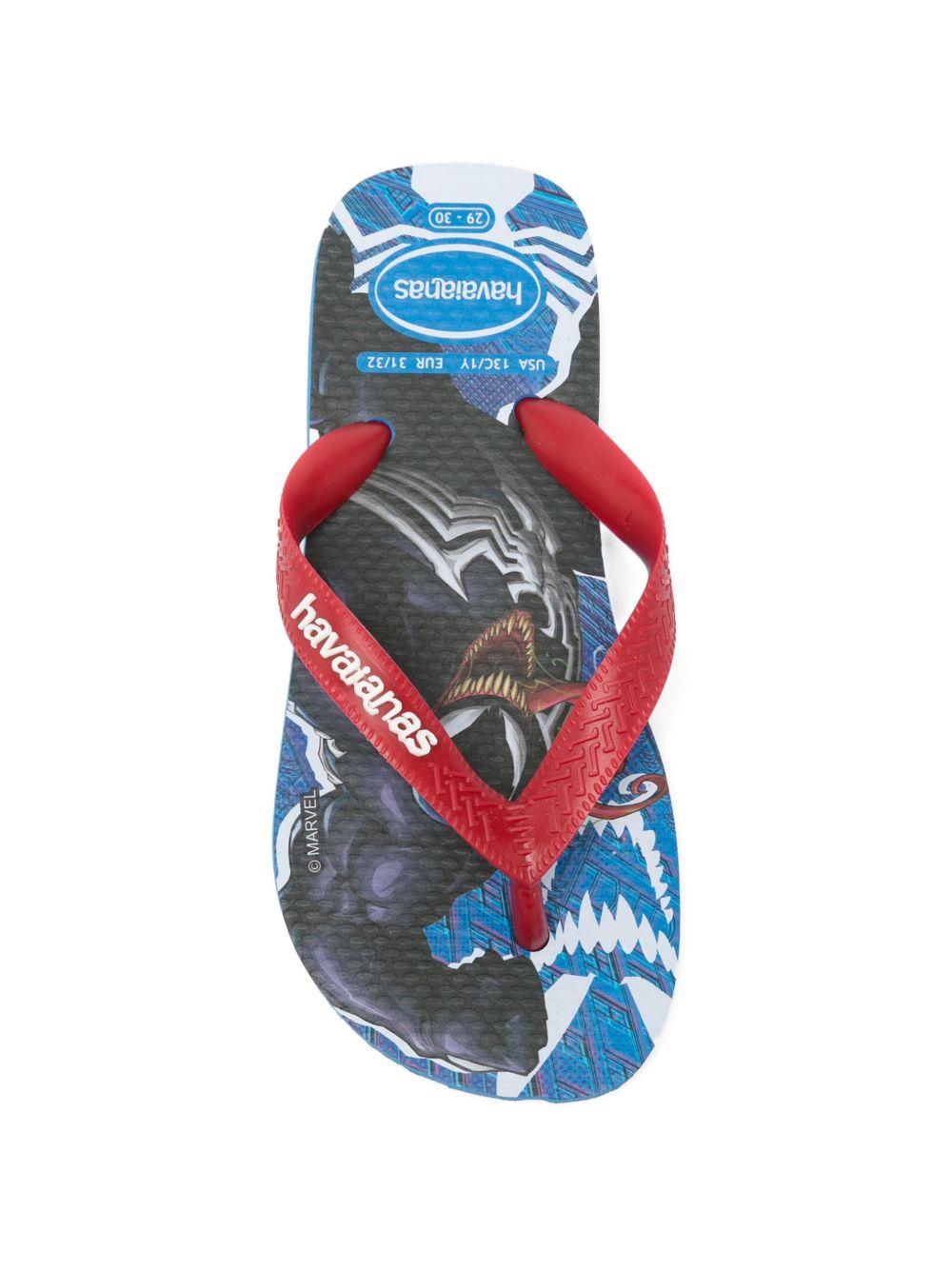 Infradito per bambino Havaianas Kids x Marvel blu con logo in rilievo 4148300 3504 HAVAIANAS KIDS