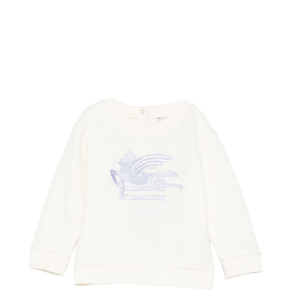 Felpa per neonato Etro Kids bianca con motivo Pegaso GZ4300 Z3183 102 ETRO KIDS