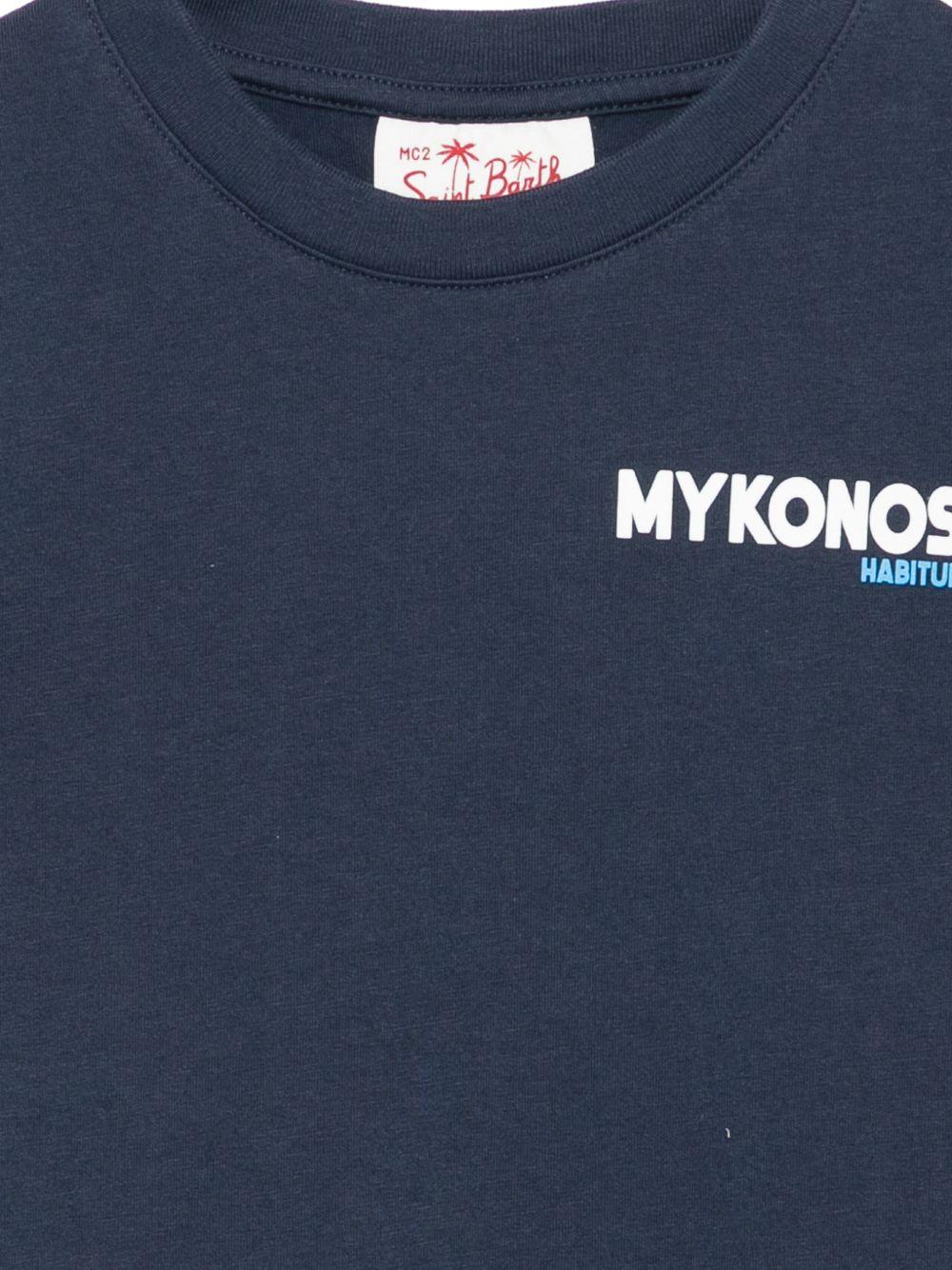 T-shirt per bambino MC2 Saint Barth Kids blu navy a girocollo PRL0001 02308L MC2 ST. BARTH KIDS
