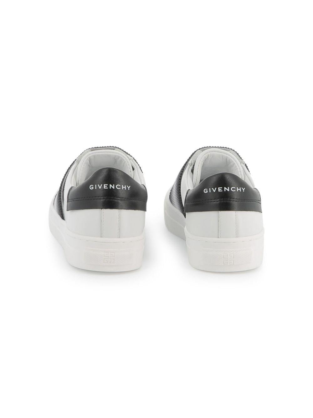 Sneakers con banda logata per bambino Givenchy Kids bianco con punta tonda H30673 09B GIVENCHY KIDS