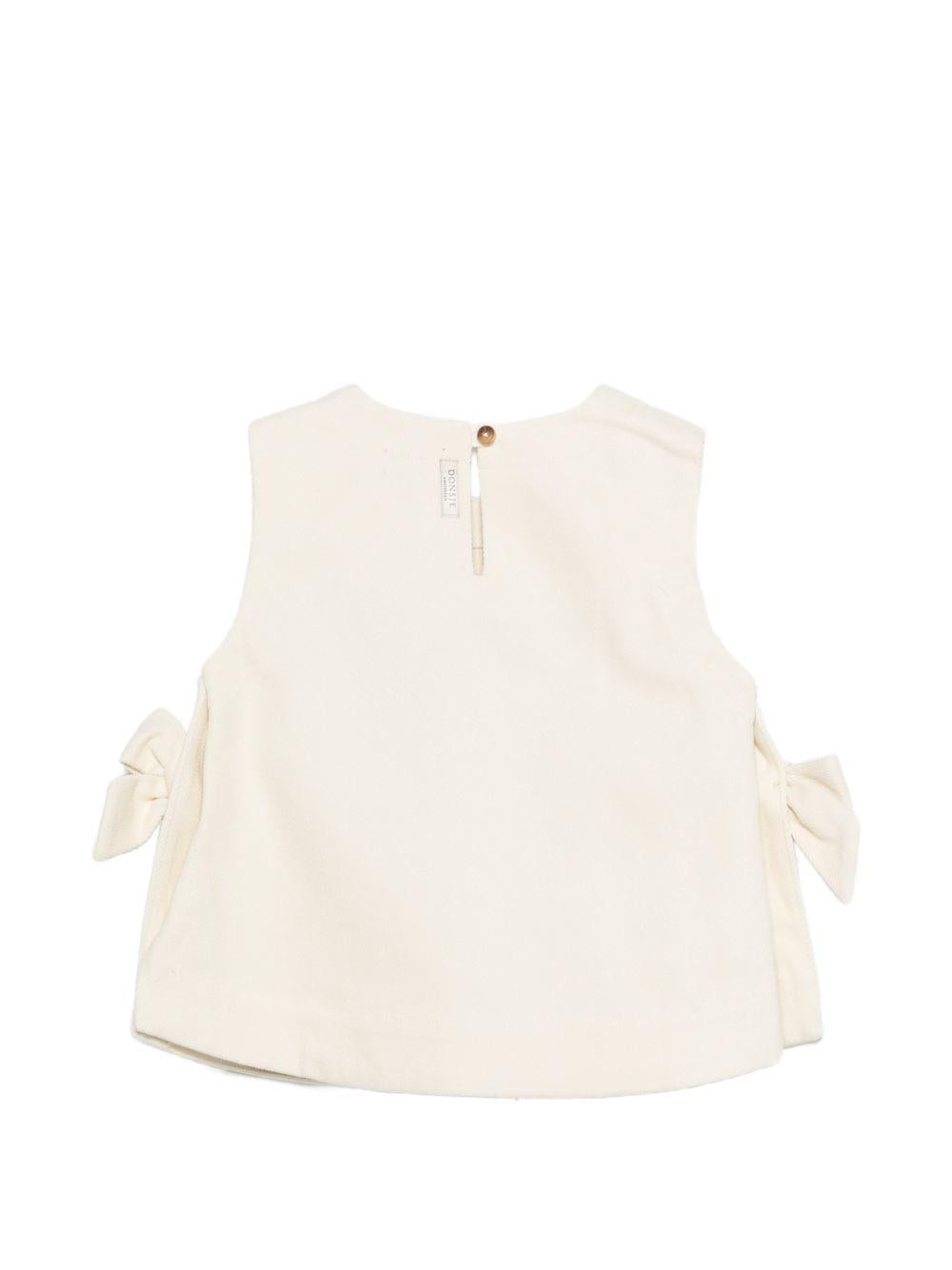 Blusa Veeri per bambina Donsje beige con dettaglio fiocchi 4115600 00133 DONSJE