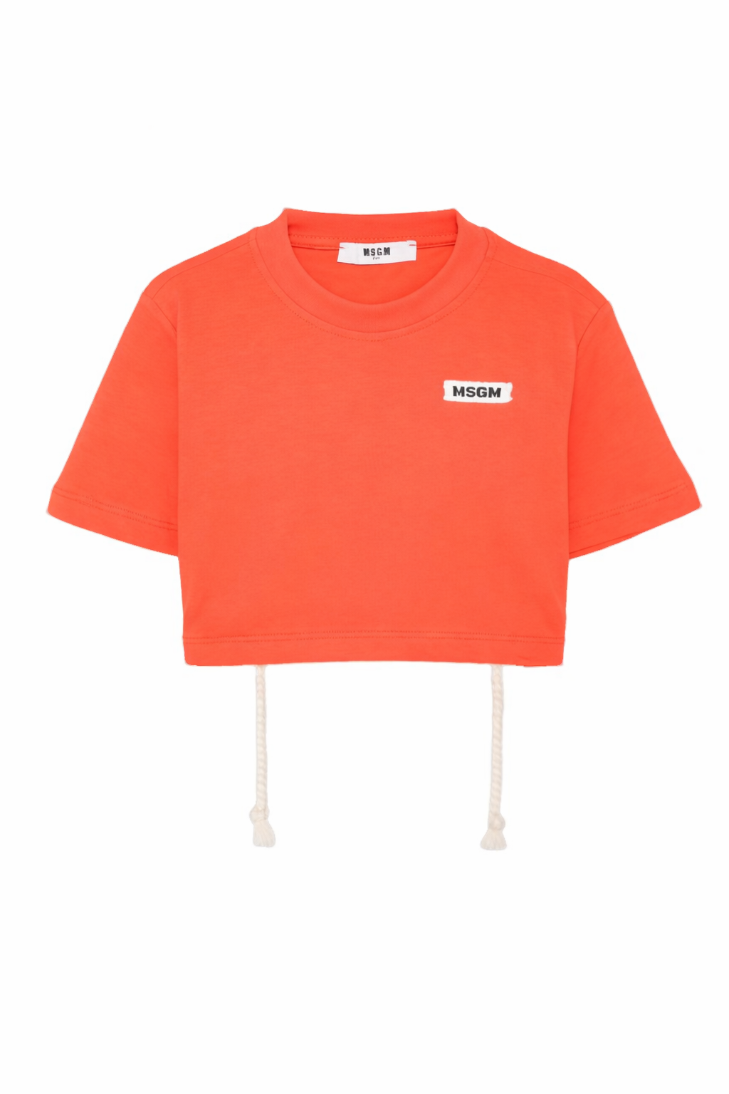 T-shirt per bambina MSGM Kids rossa con logo applicato S6MSJGTH179 MS074 MSGM KIDS