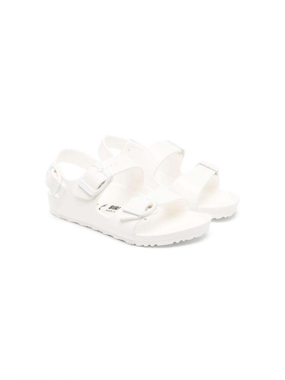 Sandali per bambini Birkenstock Kids Milano Essentials bianco con fibbia 1019458 WHITE BIRKENSTOCK KIDS