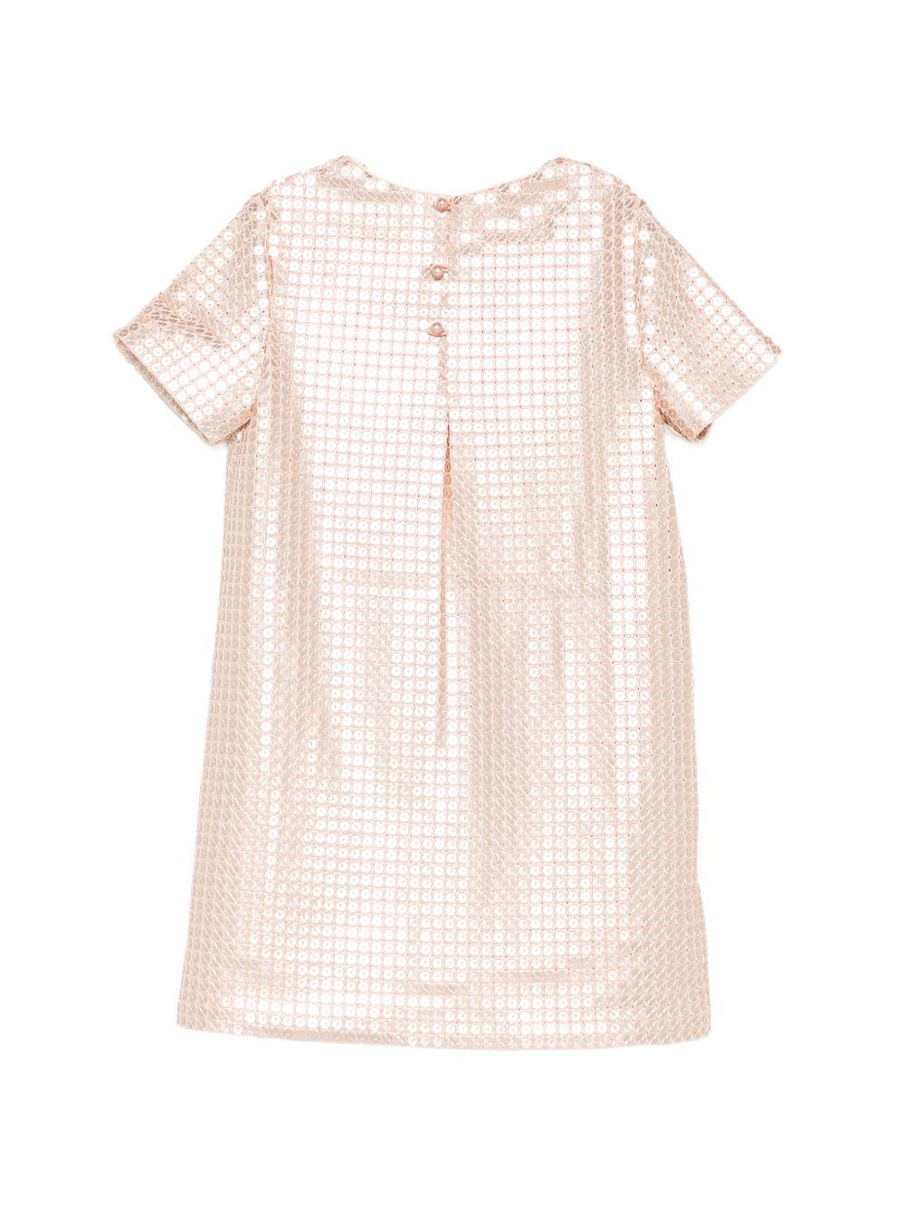 Abito per bambina Bonpoint rosa con design paillettes S06GDRW00019 024C BONPOINT