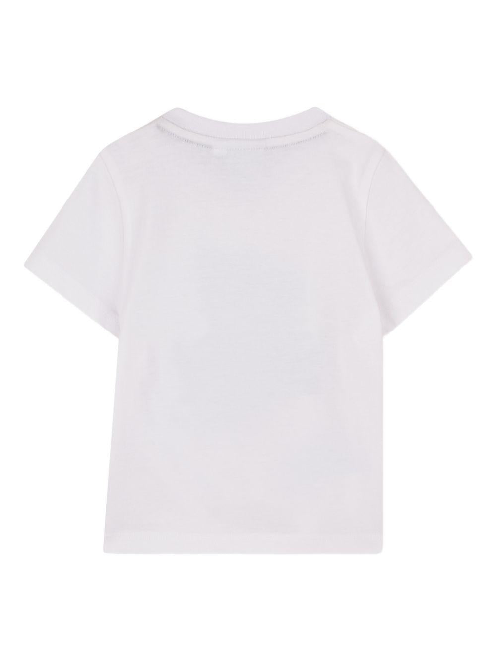 T-shirt per neonato Boss Kids bianca con stampa grafica sul davanti J52879 10P BOSS KIDS