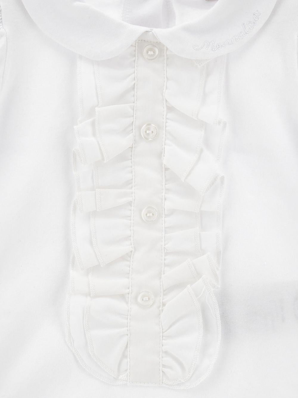 Body per neonata Monnalisa bianco con dettaglio ruches 37G300 7001 0099 MONNALISA KIDS