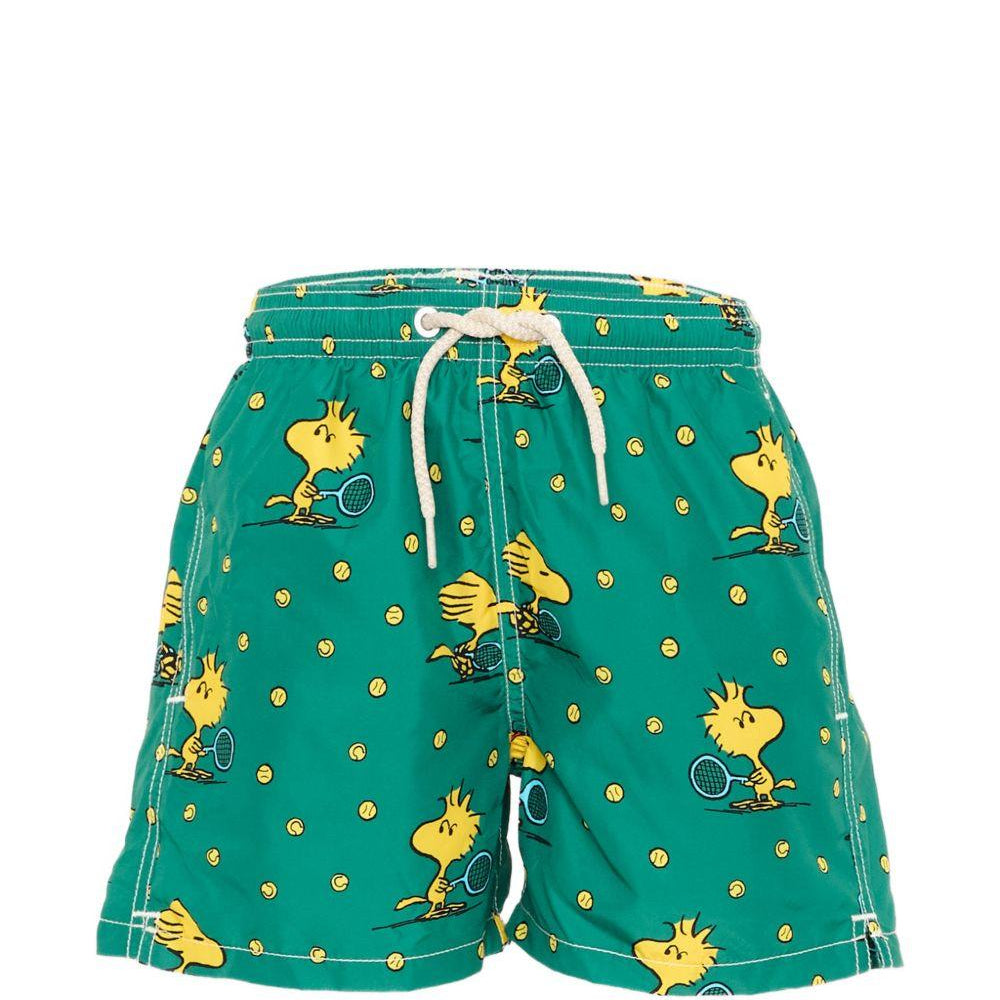 Costume per bambino MC2 Saint Barth Kids x Peanuts verde con stampa grafica all-over JEA0004 01072L MC2 ST. BARTH KIDS