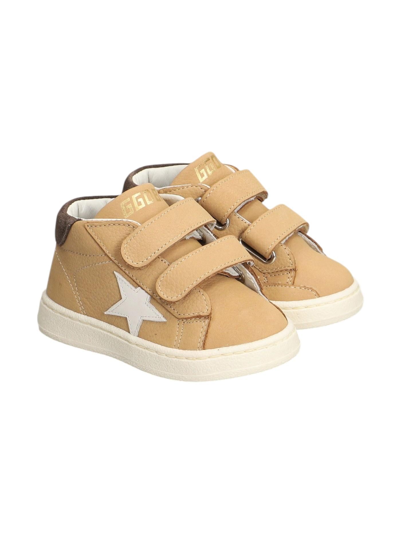 Sneakers June per bambino Golden Goose Kids beige con dettaglio stella sui lati F00386F008021 15862 GOLDEN GOOSE KIDS