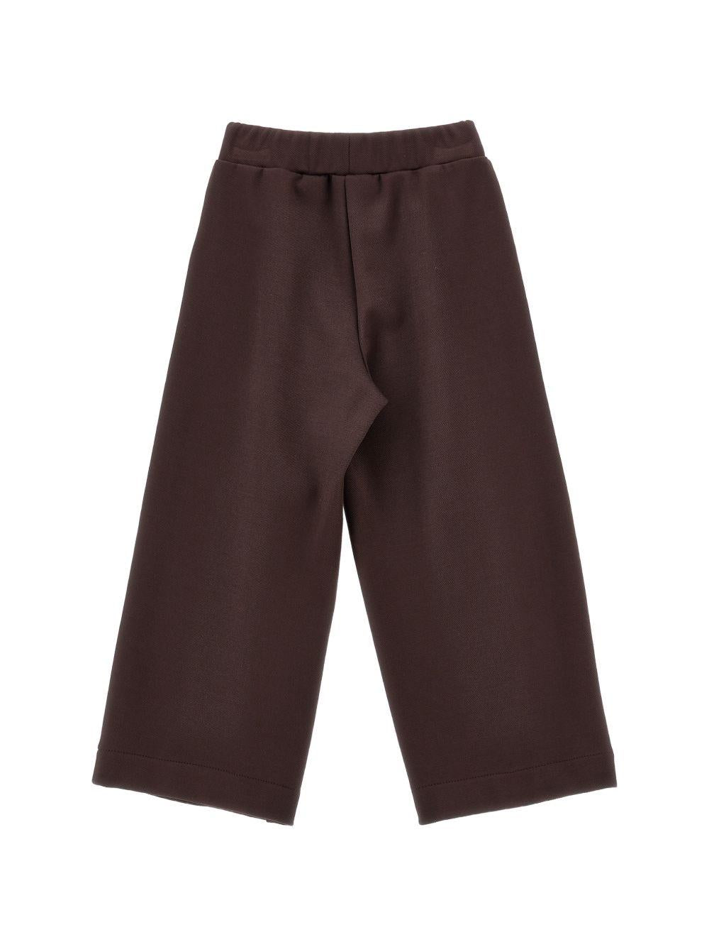 Pantaloni per bambina Monnalisa Kids marrone con pieghe 17H401 8300 0006 MONNALISA KIDS