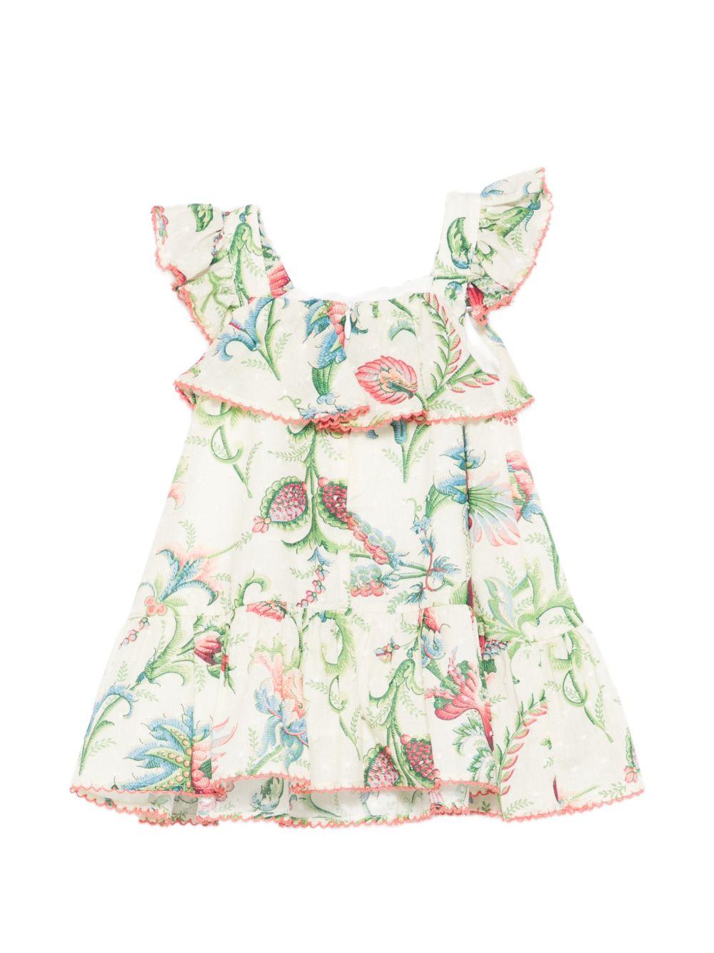 Abito per neonata Etro Kids bianco con stampa floreale GY1060 M0082 106MC ETRO KIDS
