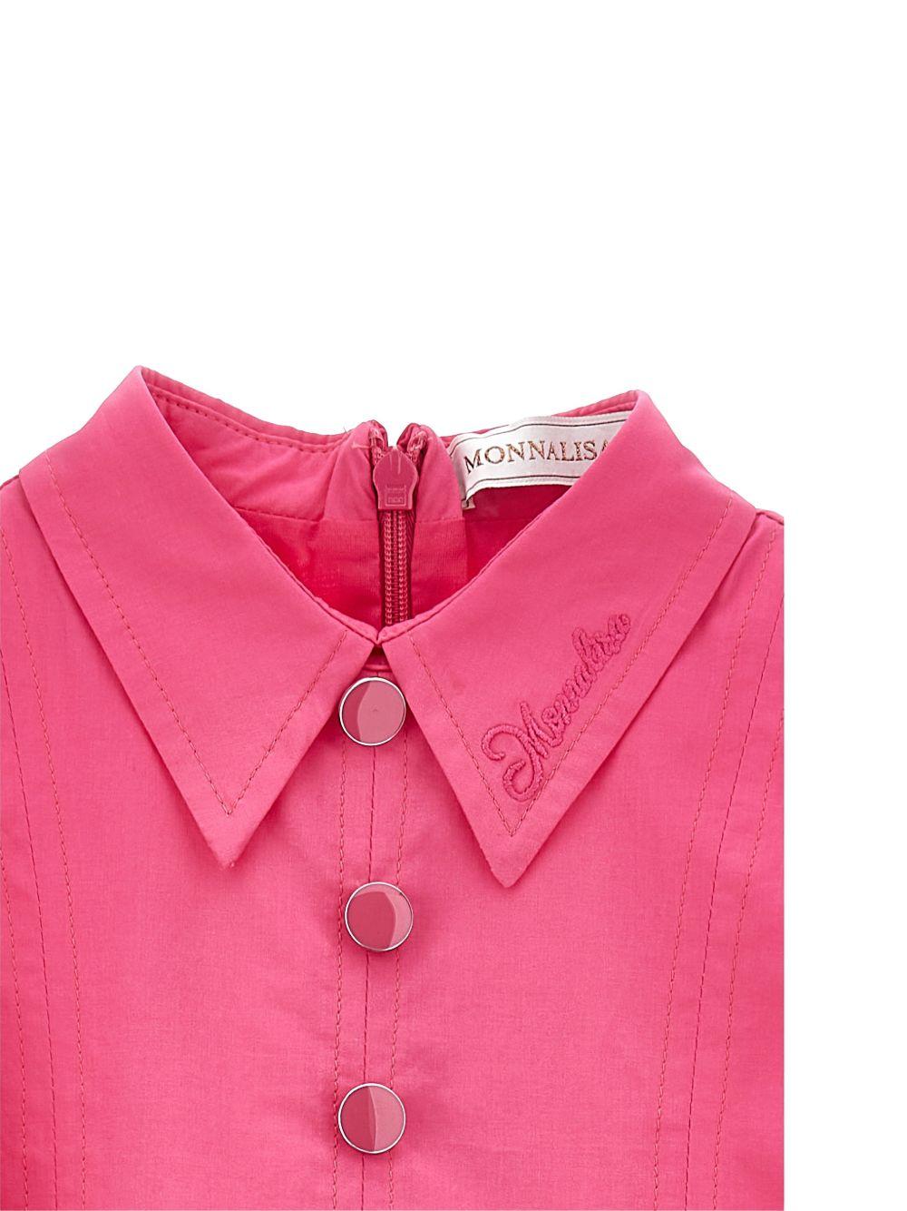 Abito per bambina Monnalisa fucsia con dettaglio con fiocco 17G901 7116 0097 MONNALISA