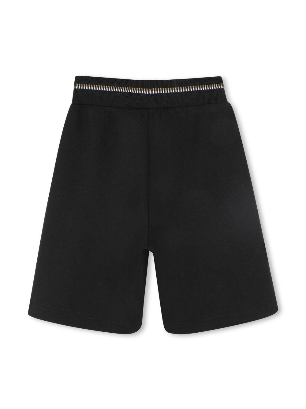 Bermuda con taglio dritto per bambino BOSS Kidswear nero con tasche laterali J51999 09B BOSS KIDS