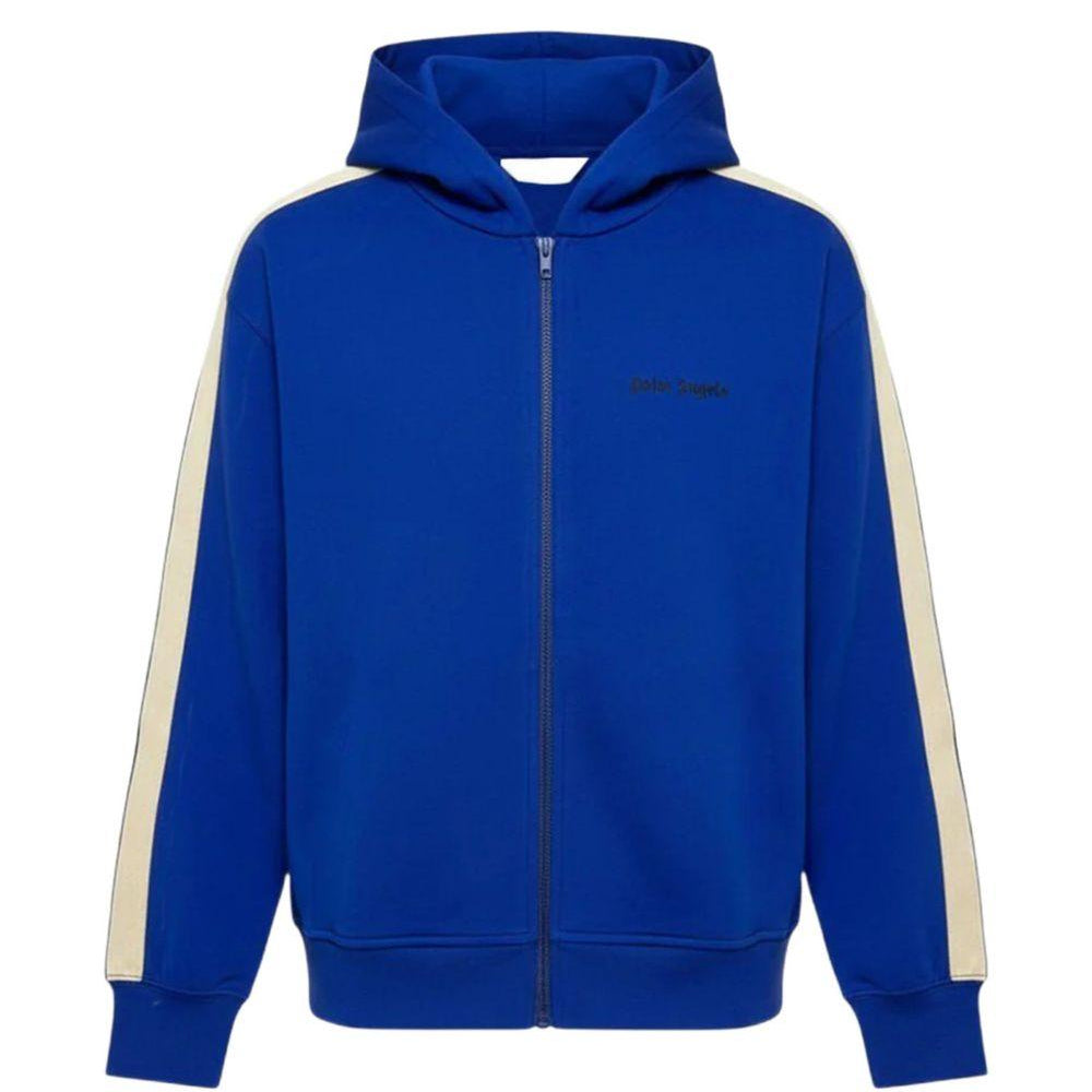 Felpa per bambino Palm Angels Kids blu con strisce sulle maniche PBBD017S26FLE001 060 PALM ANGELS KIDS