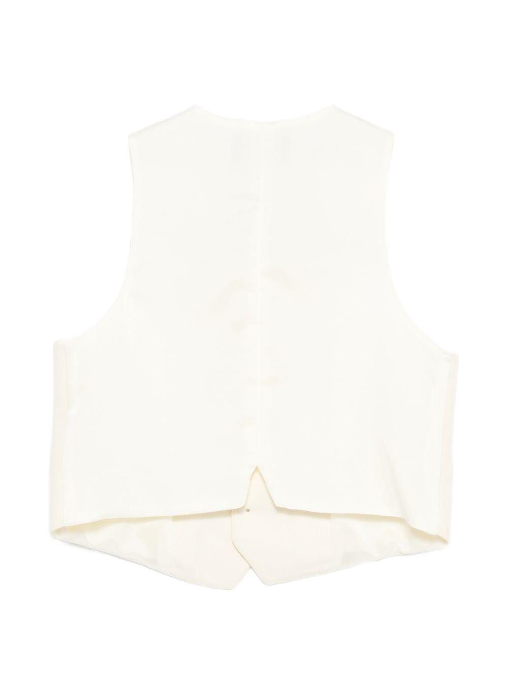 Gilet per bambino Emporio Armani Kids bianco con scollo a V EB000905 AF21040 U1079 EMPORIO ARMANI KIDS