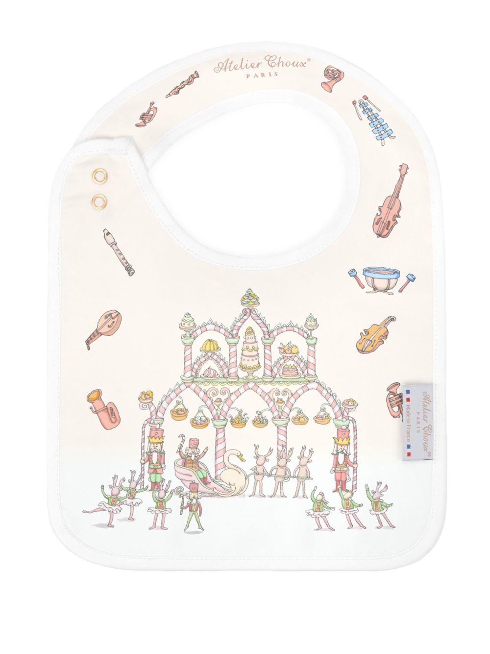 Bavaglino per neonati Atelier Choux bianco con stampa BI-CS-NUC R-U ATELIER CHOUX PARIS KIDS