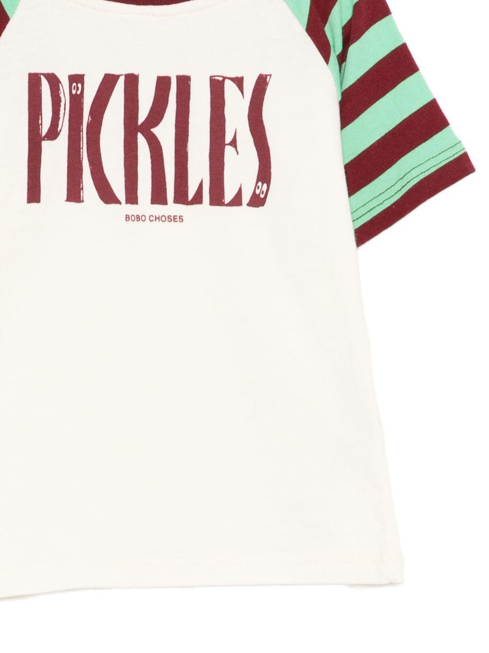 T-shirt per neonato Bobo Choses multicolore con dettagli a righe B126AB018 101 BOBO CHOSES KIDS