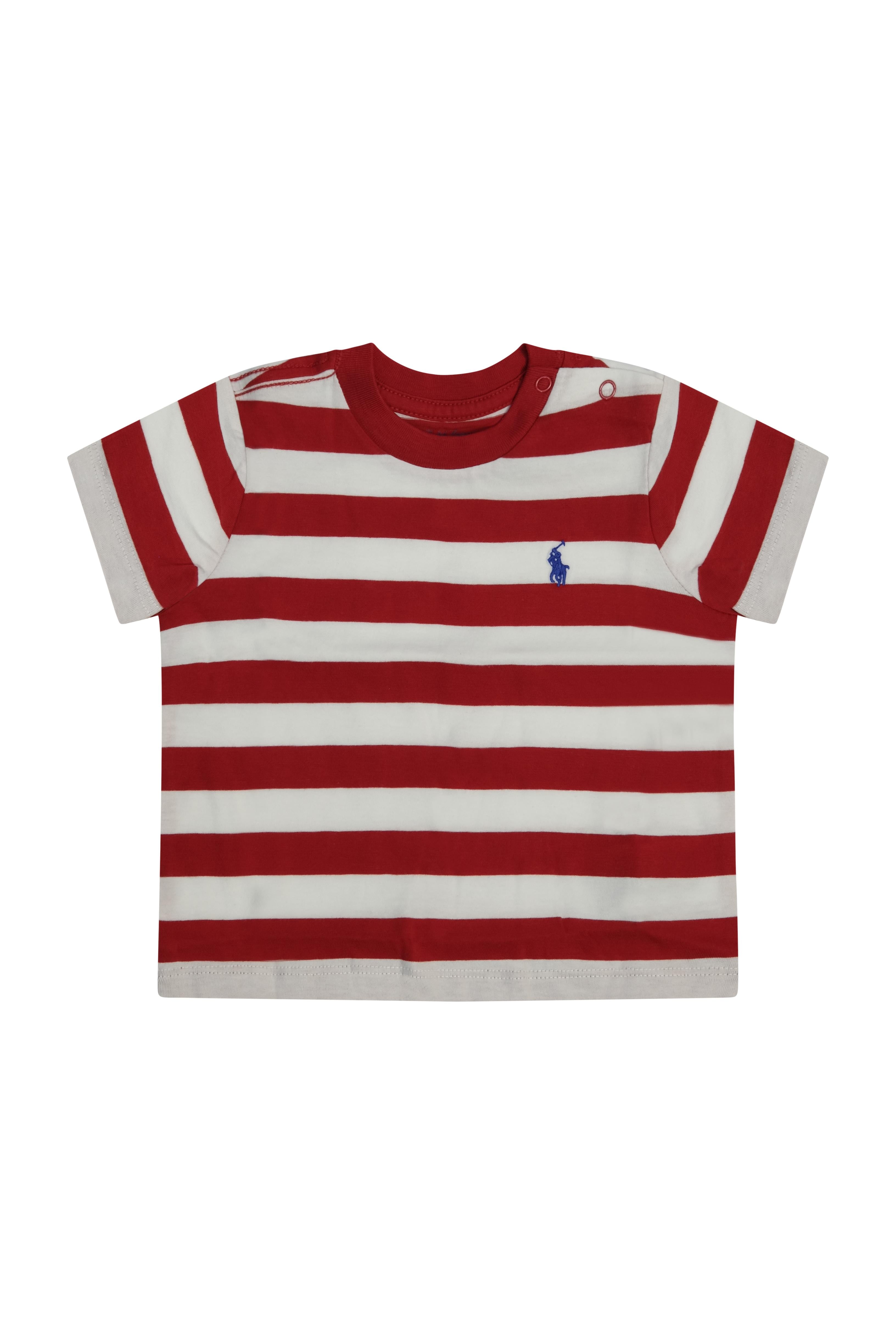 T-shirt per neonato Polo Ralph Lauren Kids multicolore con logo Polo Pony sul davanti 320A95726 001 Ralph Lauren kids