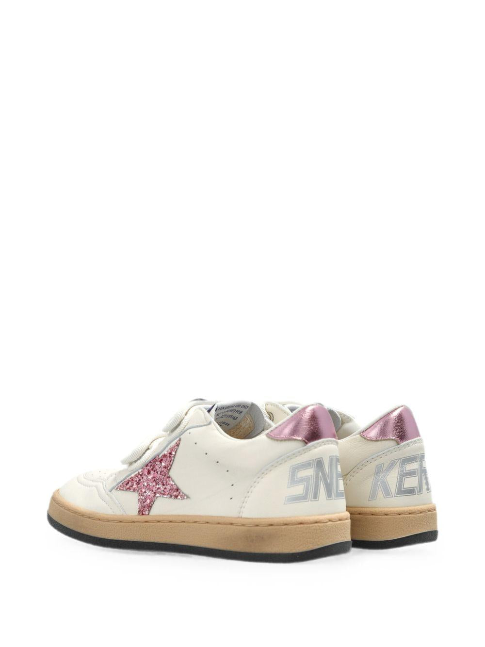 Sneakers per bambina Golden Goose Kids bianche con toppa con stella glitterata F00501F004241 11224 GOLDEN GOOSE KIDS