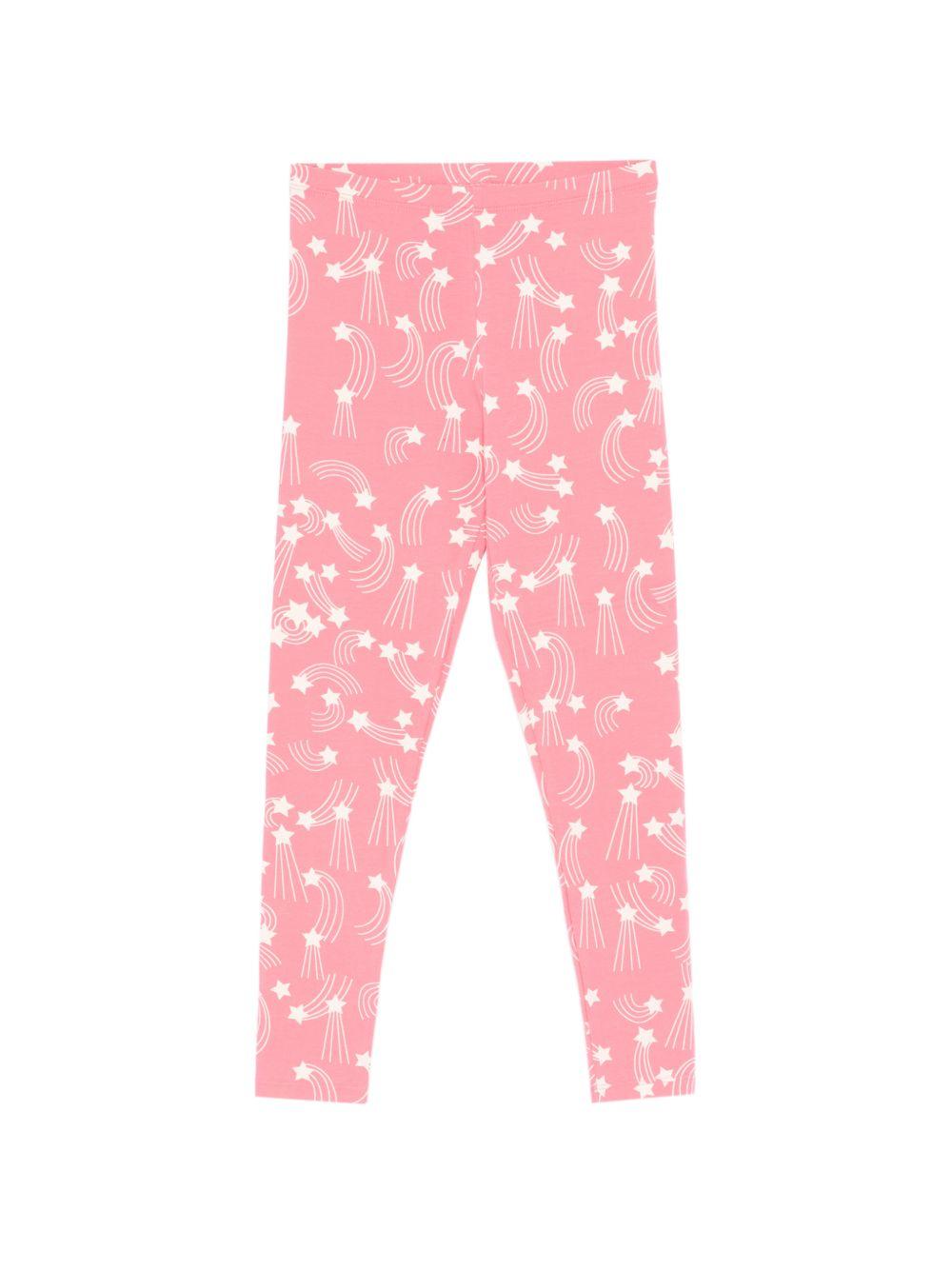 Leggins per bambina Mini Rodini rosa con stampa stelle all-over 26230134 PINK MINI RODINI KIDS