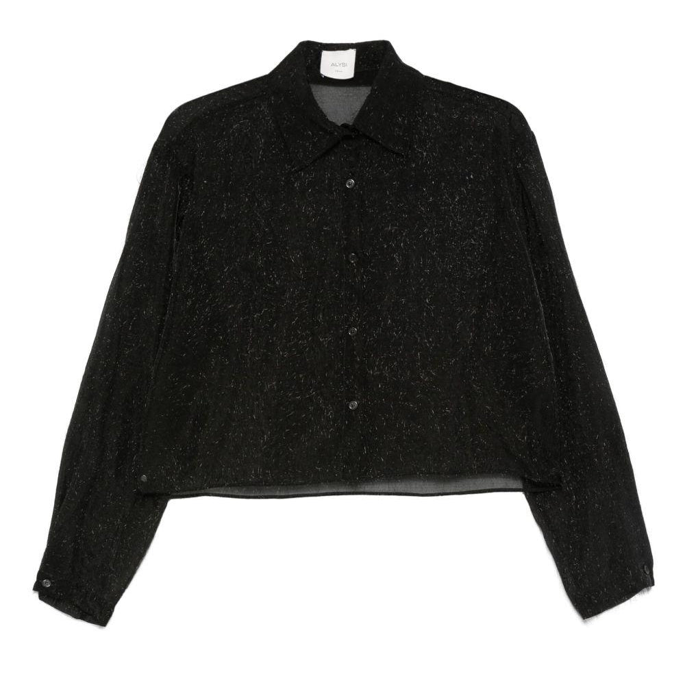 Camicia per donna Alysi nera con glitter 165219 A5007 NE ALYSI