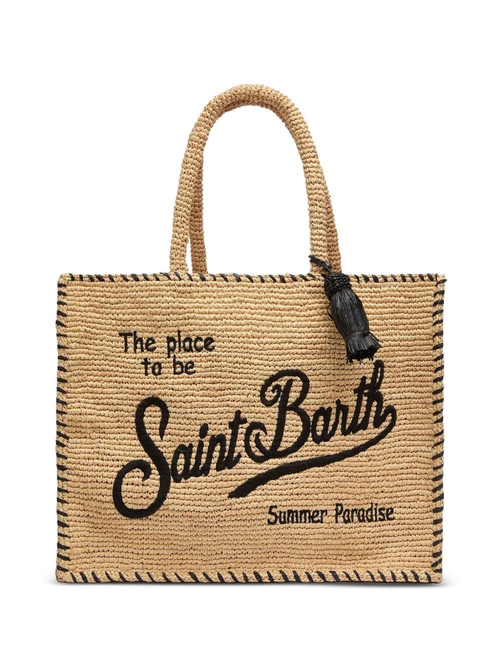 Borsa Colette MC2 Saint Barth beige con logo a contrasto COL0013 09045L MC2 ST. BARTH KIDS