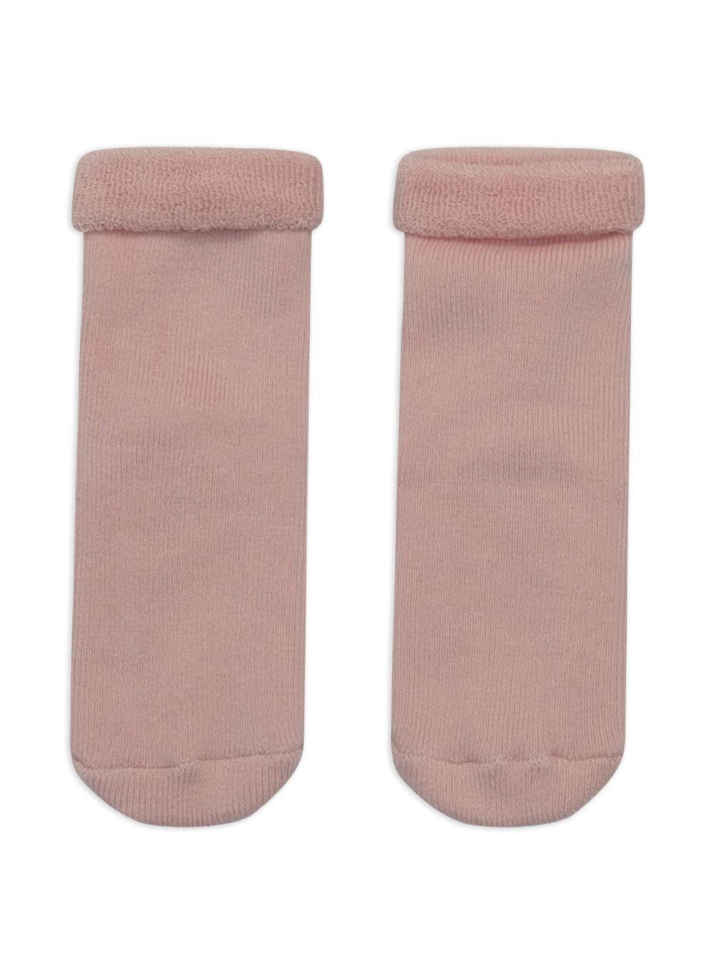 Calzini per neonata Petit Bateau rosa con orli a coste (3 pezzi) A0DVC 00 PETIT BATEAU