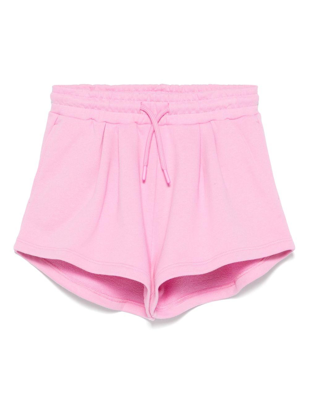 Shorts per bambina MSGM Kids rosa in cotone con logo S5MSJGSH094 MS003 MSGM KIDS