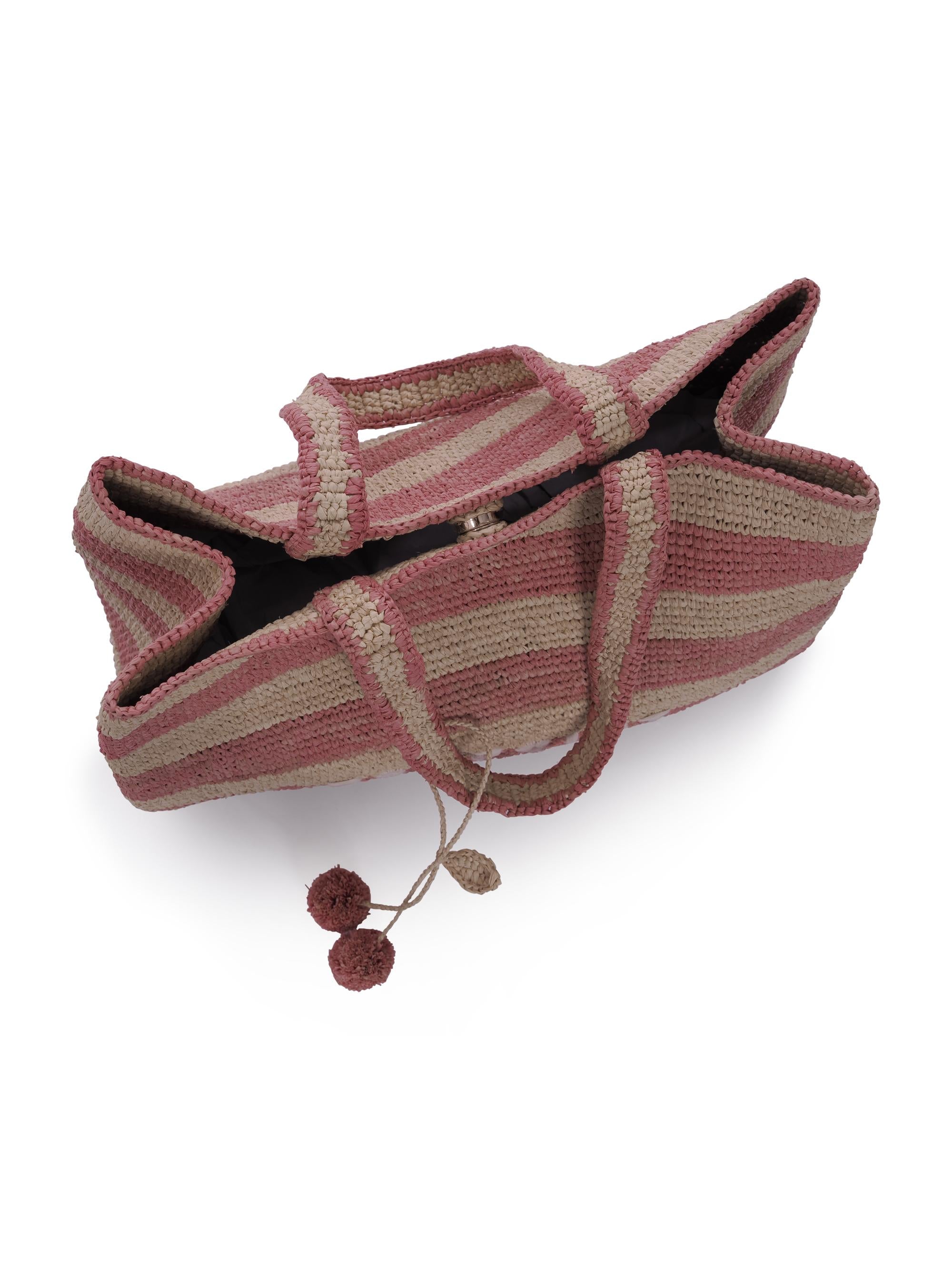 Borsa per bambina Bonpoint rosa con scritta ricamata C06GBAW00001 221 BONPOINT