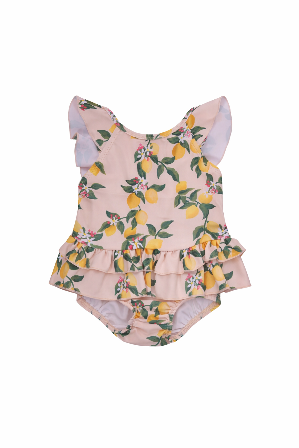Costume per neonata Molo beige con stampa limoni 8S26P524 9516 MOLO